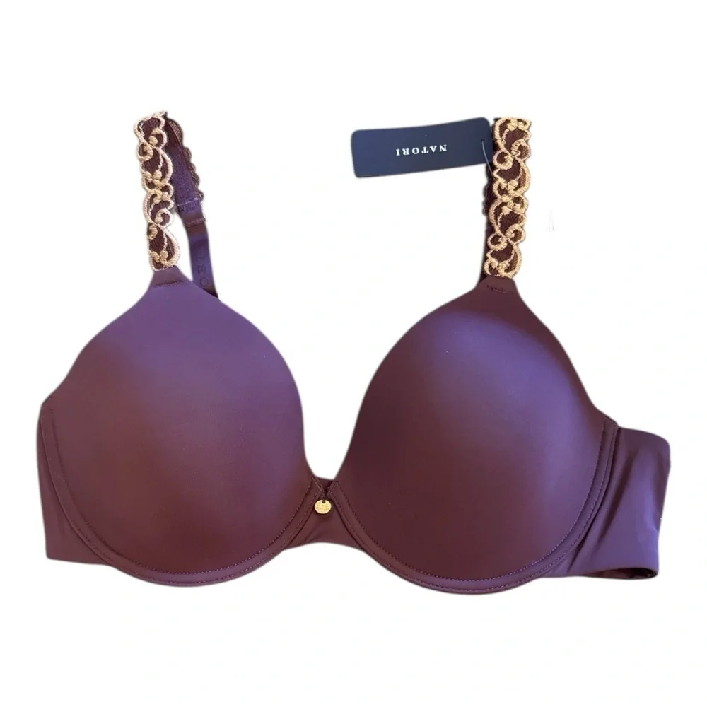 NATORI 732080 Pure Luxe T-Shirt Smooth Contour Bra Cocoa Bronze NWT